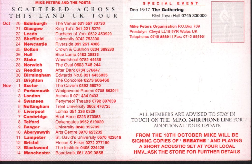 Mike Peters (alarm) - Breathe - Card