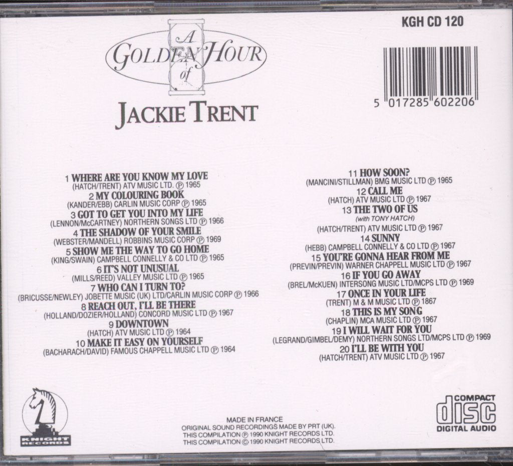 Jackie Trent - A Golden Hour Of Jackie Trent - Cd