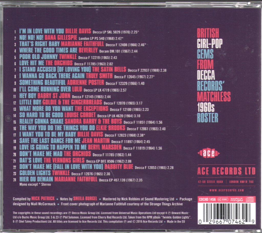 Various Artists - Love Hit Me! Decca Beat Girls 1962-1970 - Cd