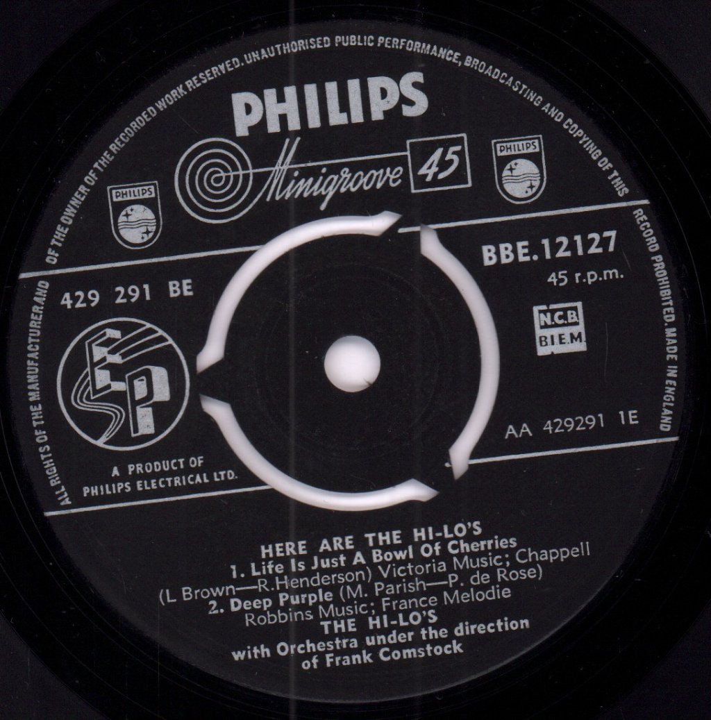 Hi-Lo's - Here Are The Hi-Lo's - 7 Inch