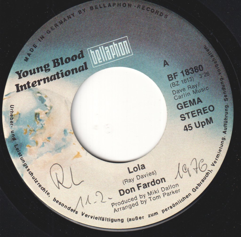 Don Fardon - Lola - 7 Inch