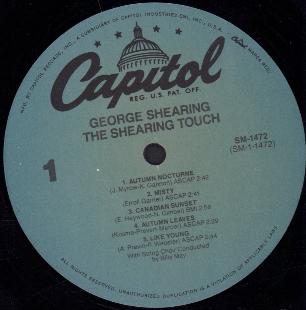 George Shearing - Shearing Touch - Lp