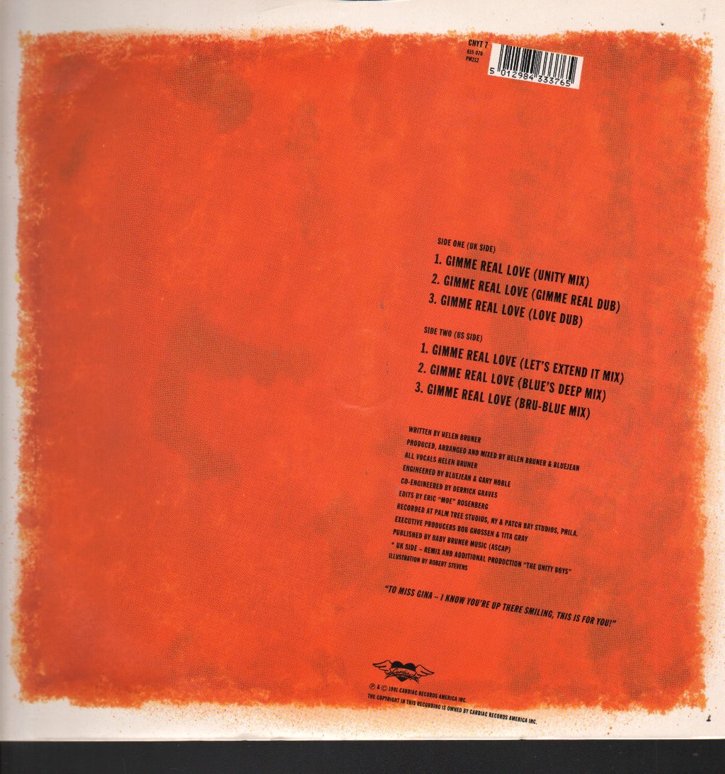 Helen Bruner - Gimme Real Love - 12 Inch