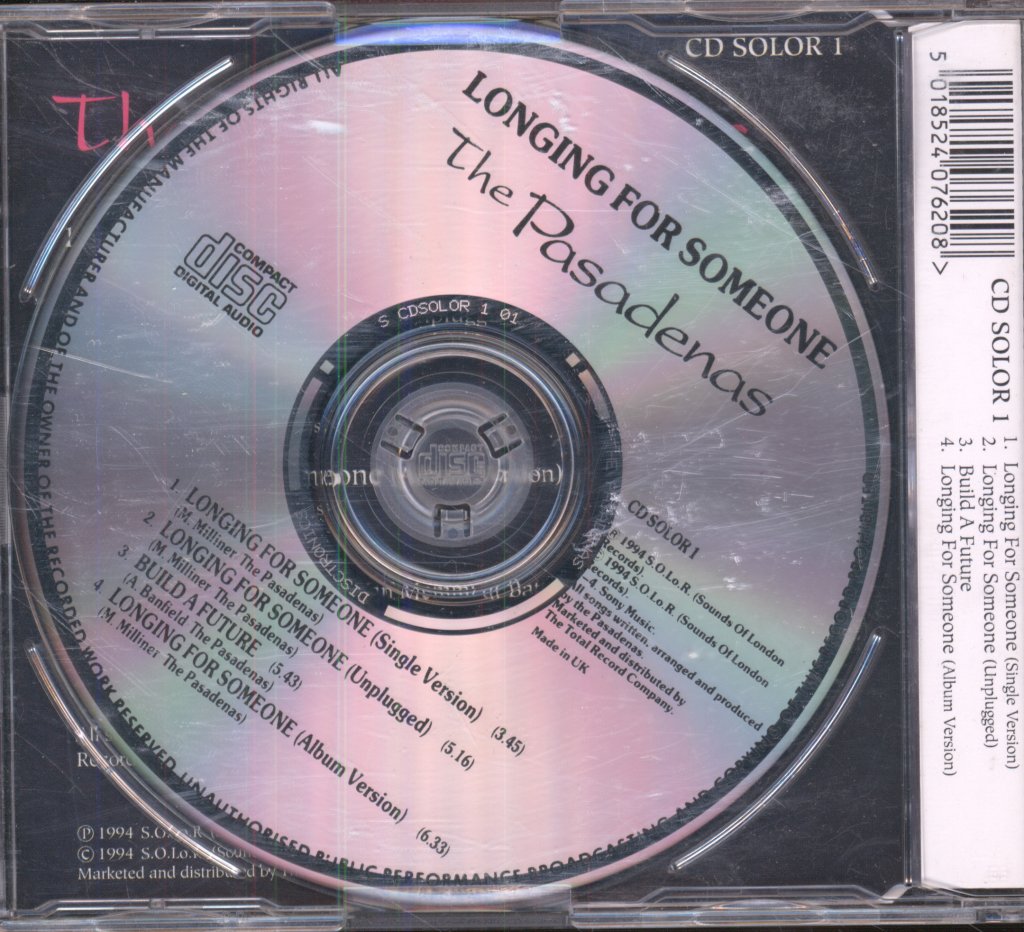 Pasadenas - Longing For Someone - Cd