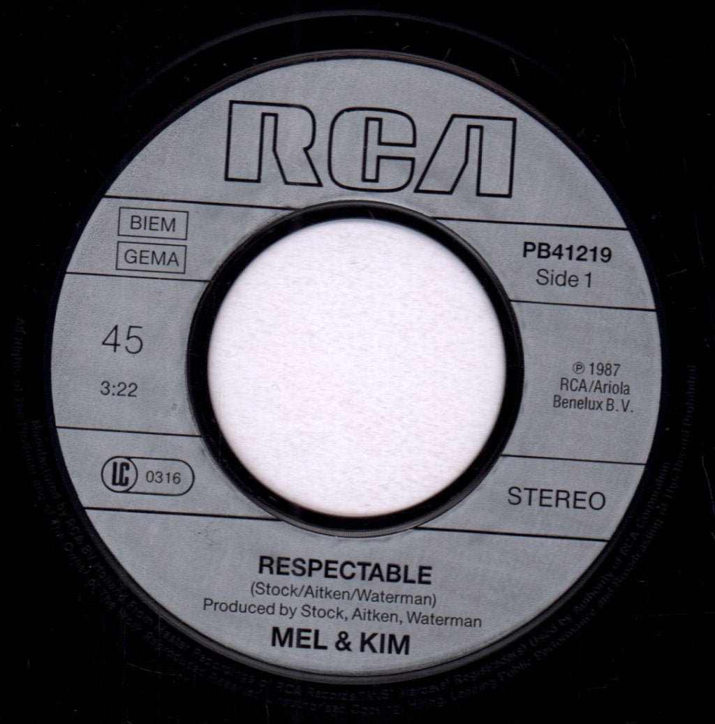 Mel And Kim - Respectable - 7 Inch