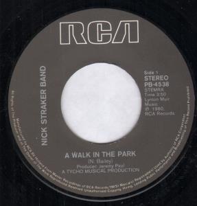 Nick Straker Band - A Walk In The Park - 7 Inch