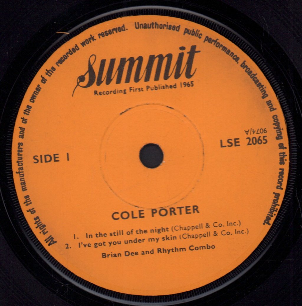 Brian Dee - Unforgetable Cole Porter - 7 Inch