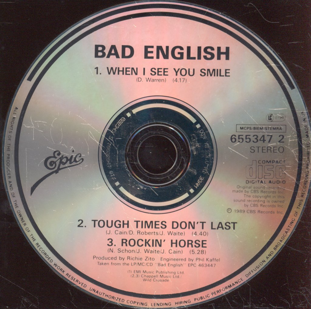 Bad English - When I See You Smile - Cd