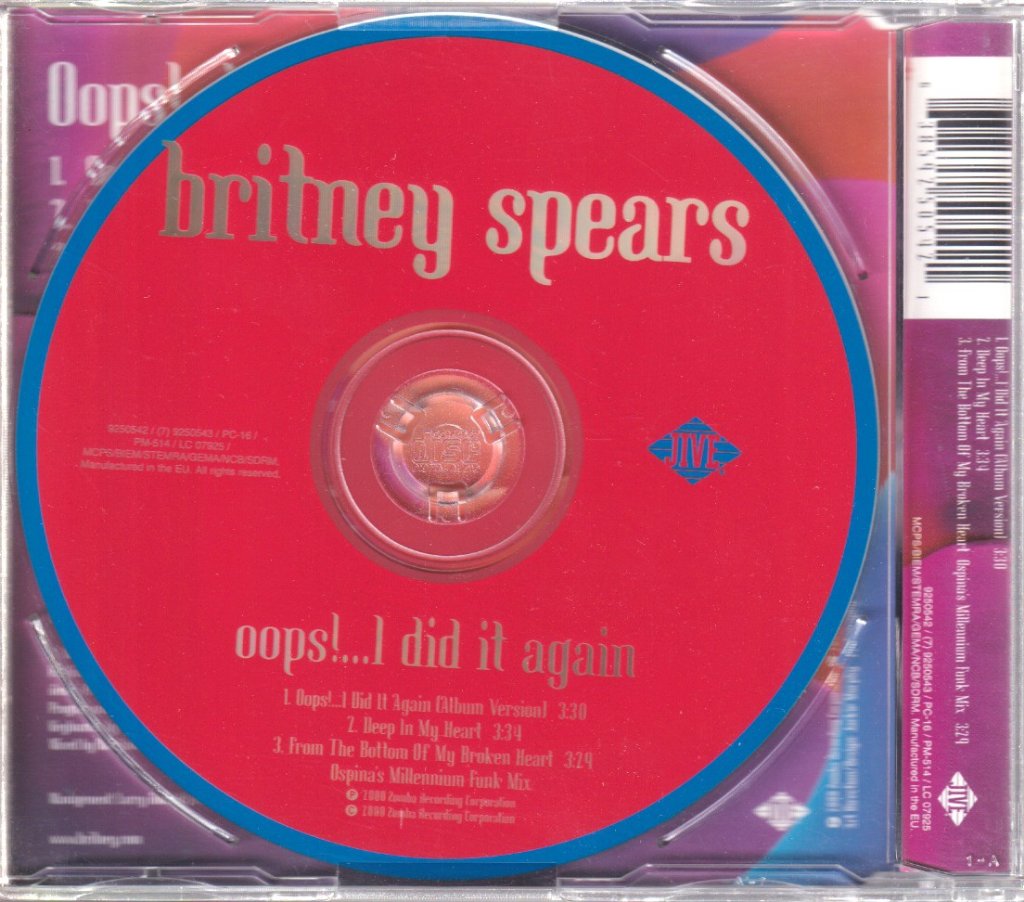 Britney Spears - Oops I Did It Again - Cd