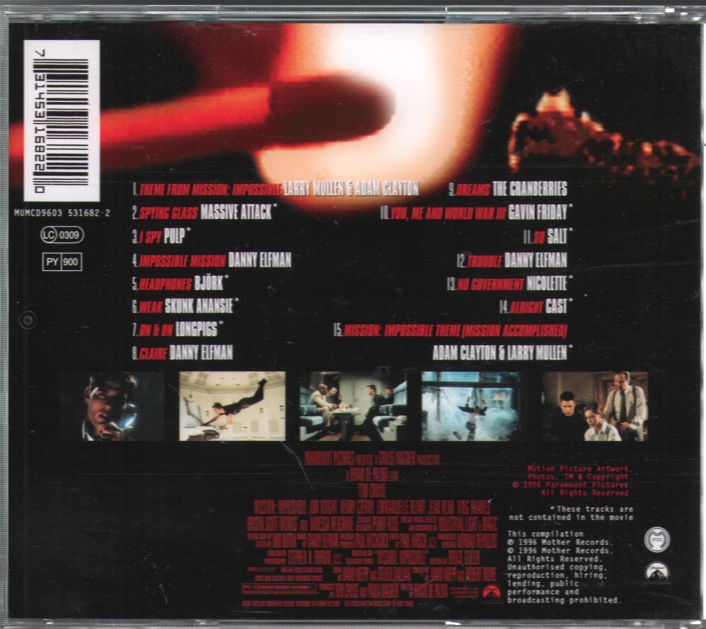Mission: Impossible - Music From And Inspired By The Motion Picture - Cd