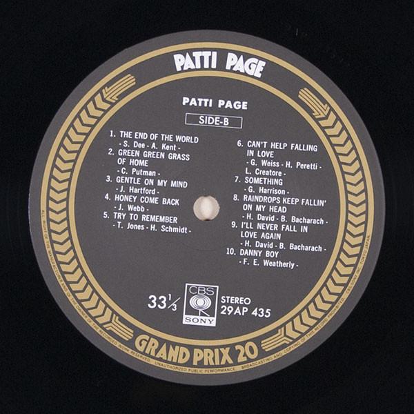 Patti Page - Grand Prix 20 - Lp