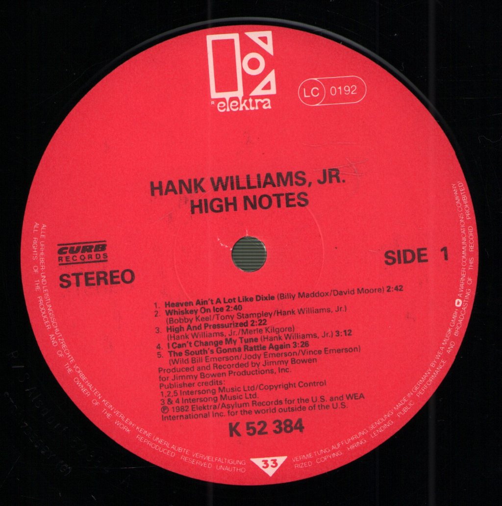 Hank Williams Jr - High Notes - Lp