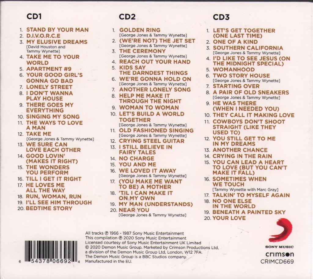 Tammy Wynette - Gold - Triple Cd