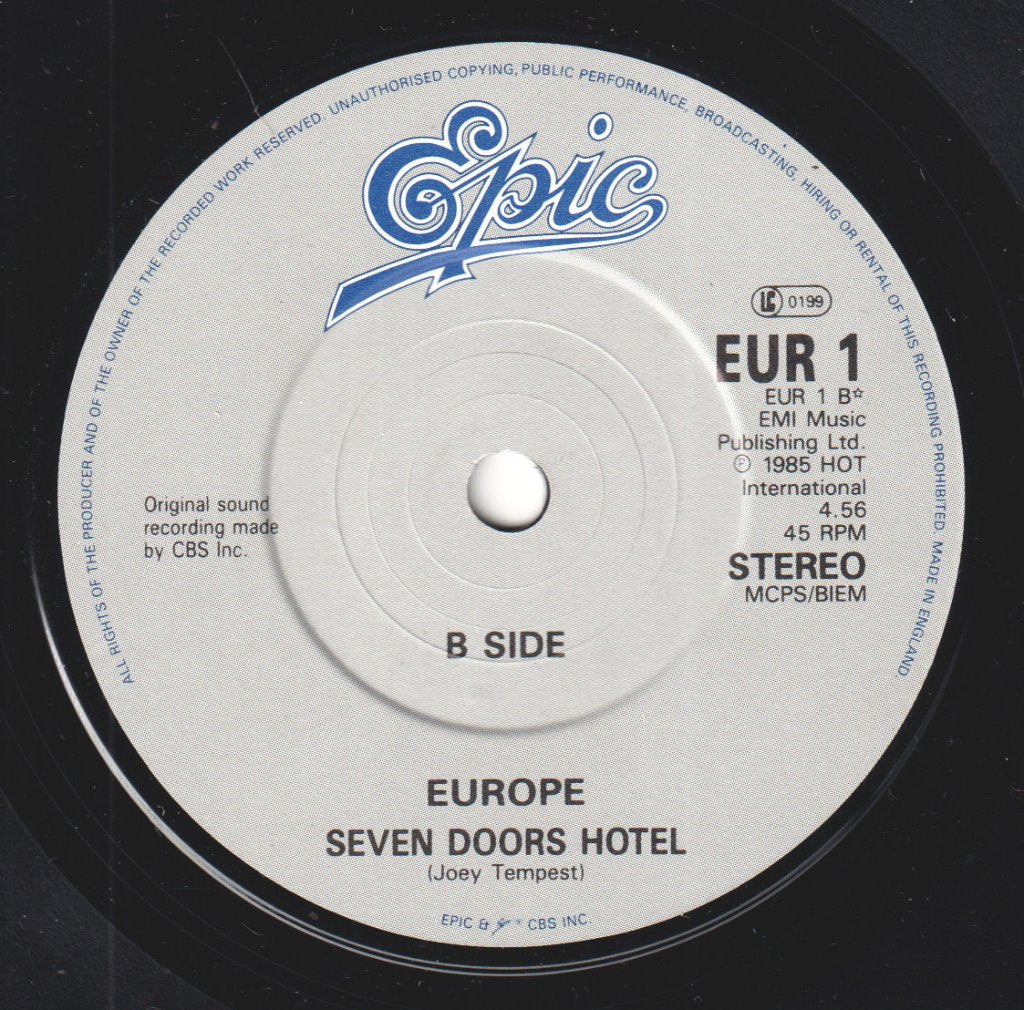 Europe - Rock The Night - 7 Inch