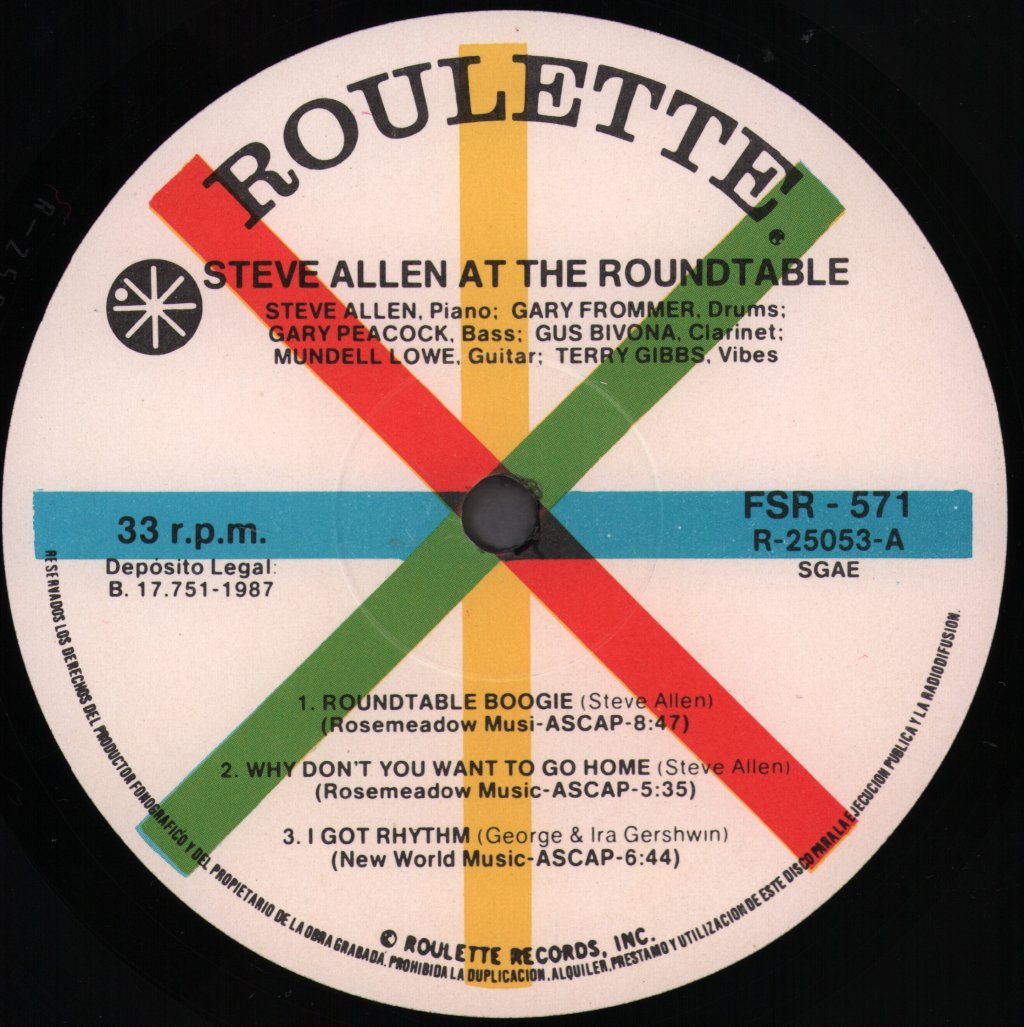 Steve Allen - Steve Allen At The Roundtable - Lp