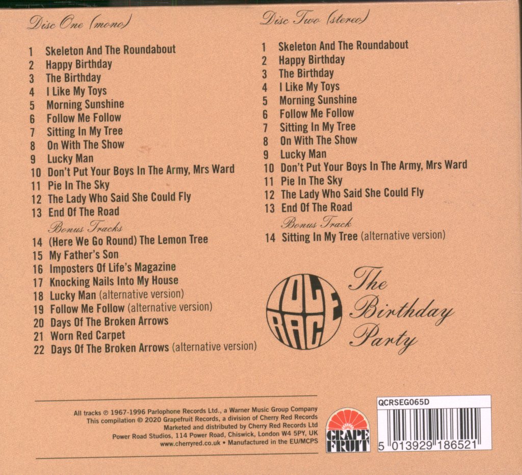 Idle Race - Birthday Party - Cd Set