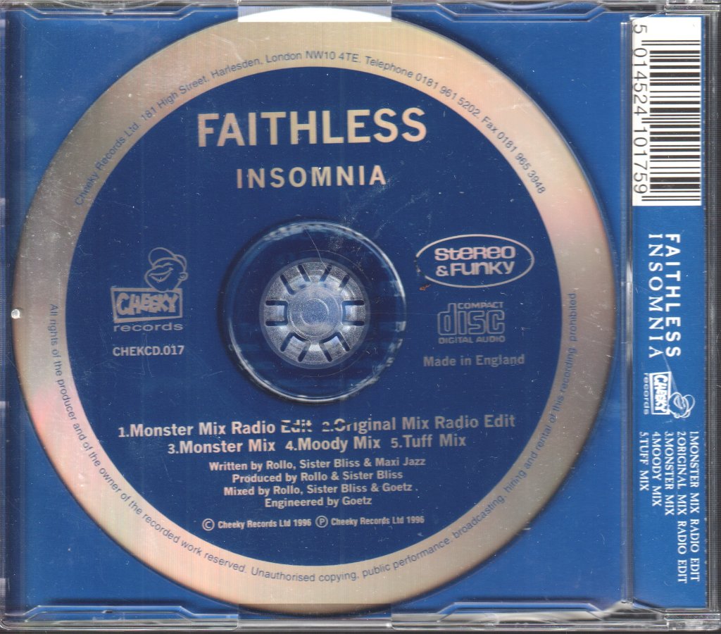 Faithless - Insomnia - Cd