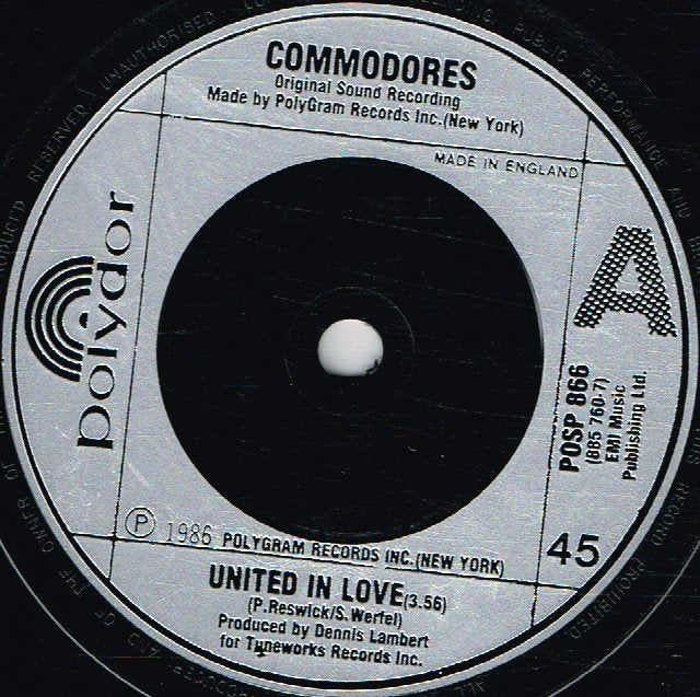 Commodores - United In Love - 7 Inch