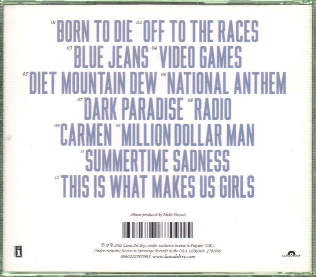 Lana Del Rey - Born To Die - Cd