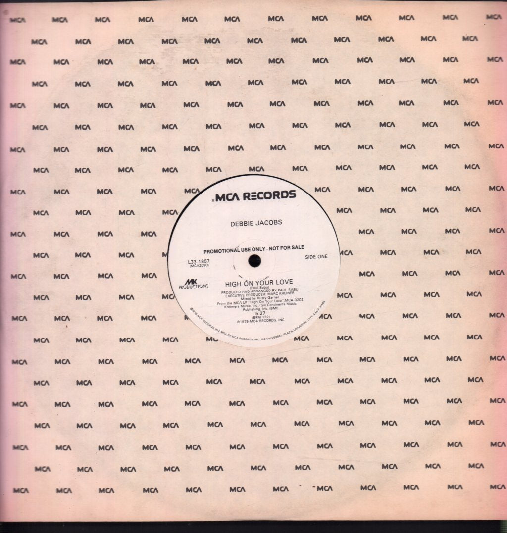 Debbie Jacobs - High On Your Love / Hot Hot (Give It All You Got) - 12 Inch