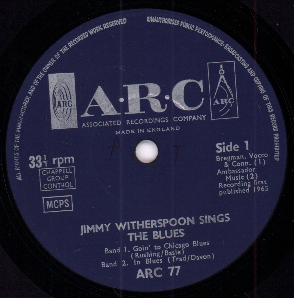 Jimmy Witherspoon - Sings The Blues - 7 Inch