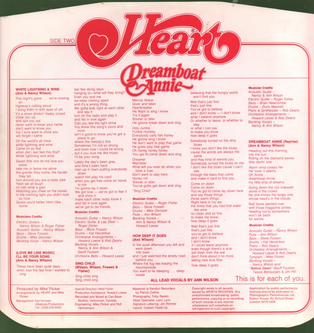 Heart - Dreamboat Annie - Lp