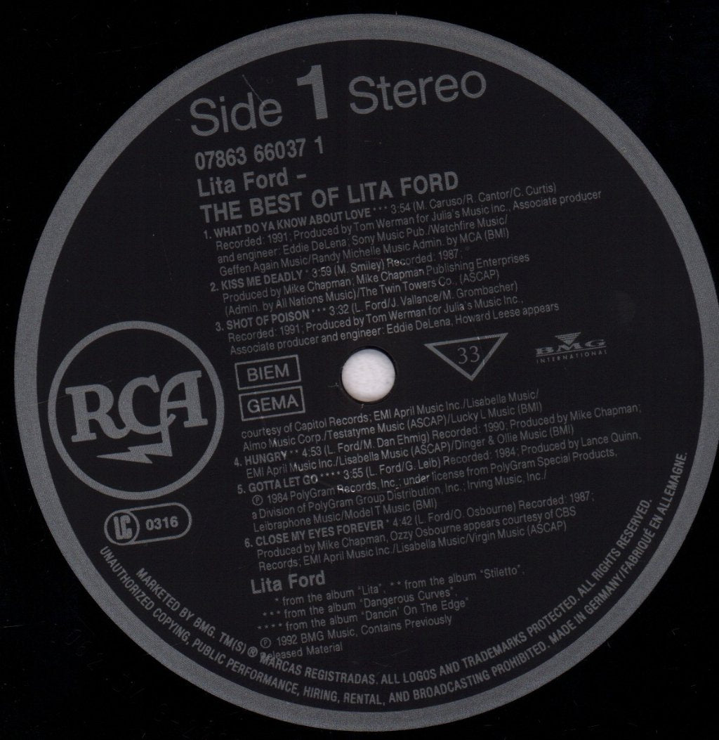 Lita Ford - Best Of - Lp