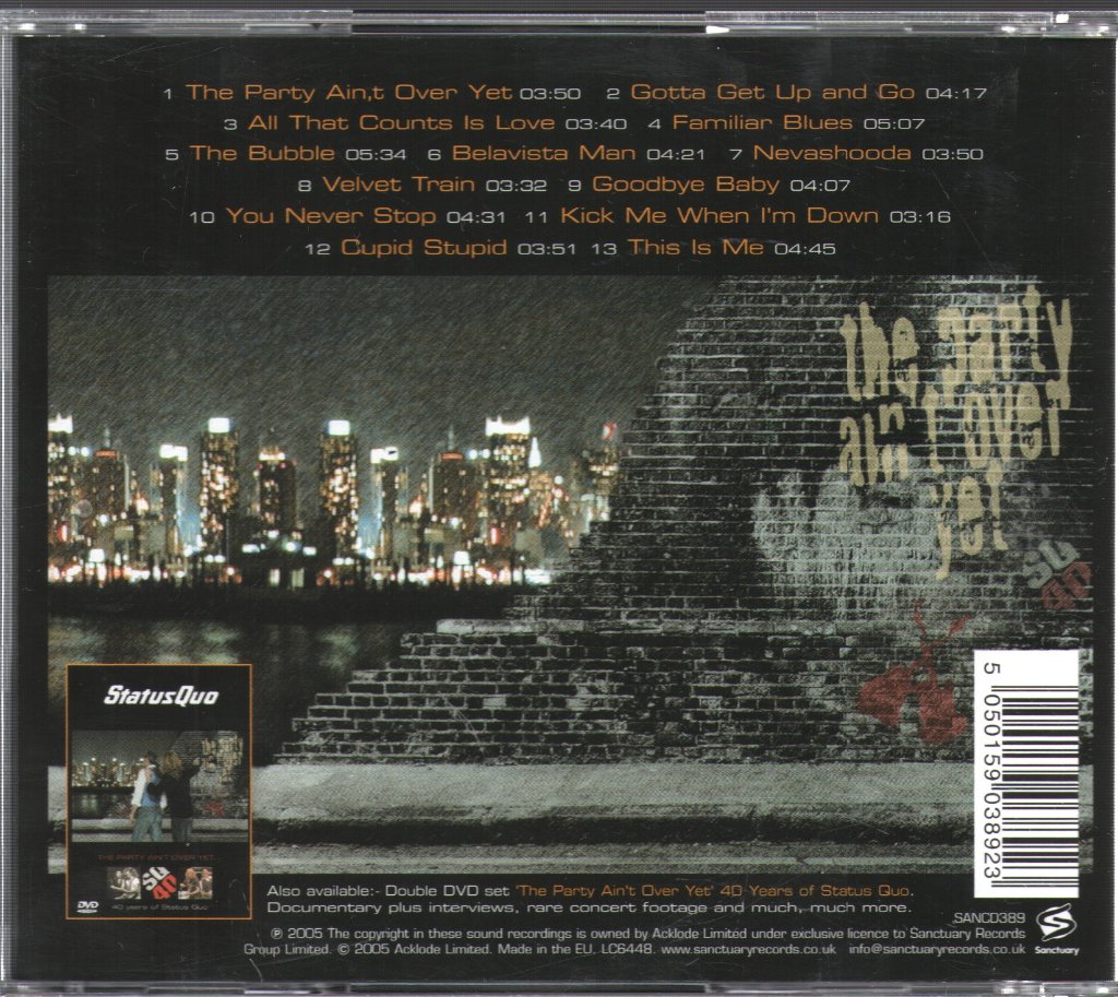 Status Quo - Party Ain't Over Yet... - Cd