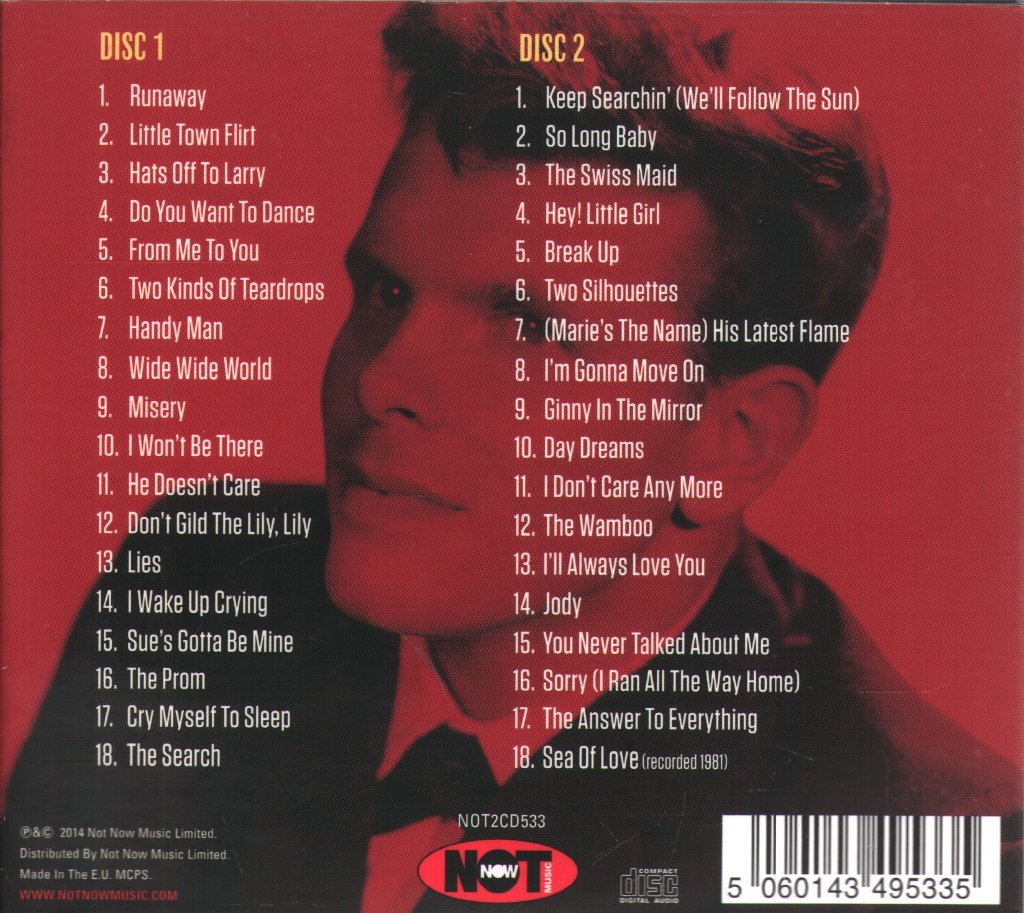 Del Shannon - "Runaway" Hits Of - Double Cd