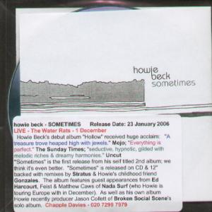 Howie Beck - Sometimes - Cdr