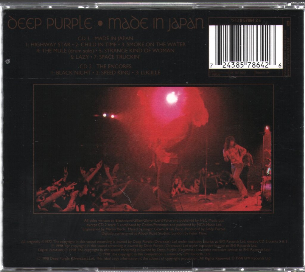 Deep Purple - Made In Japan - Double Cd