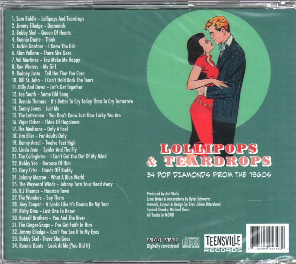 Various Artists - Lollipops & Teardrops (34 Pop Diamonds From The 1960s) - Cd