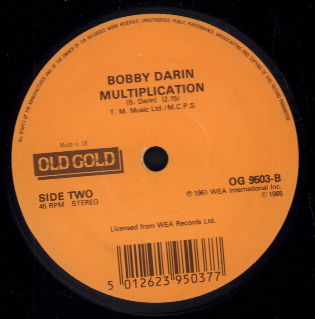 Bobby Darin - Things / Multiplication - 7 Inch