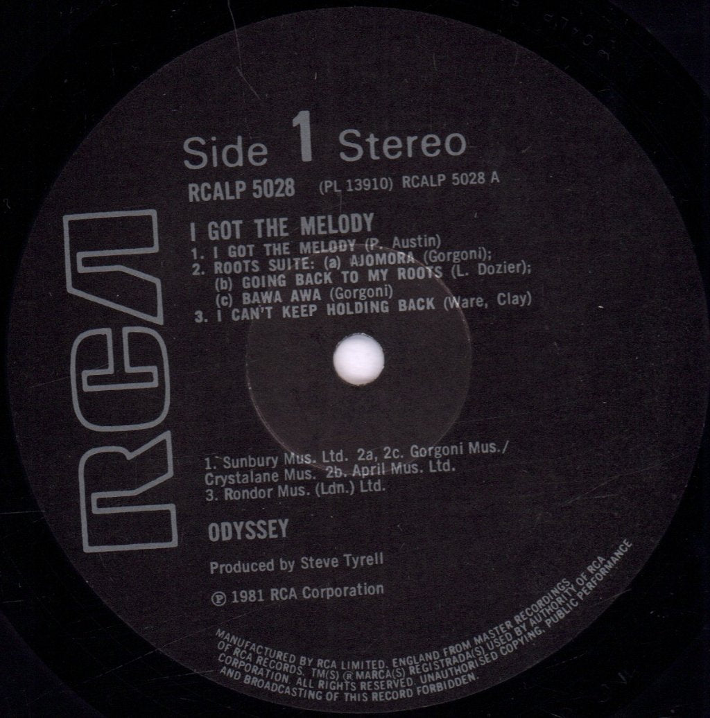 Odyssey (Disco Group) - I Got The Melody - Lp