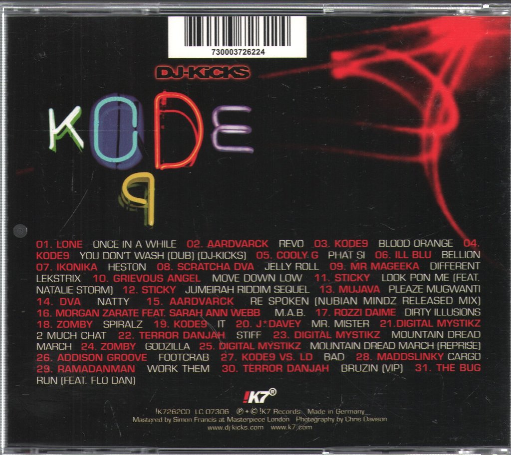 Kode9 - DJ-Kicks - Cd