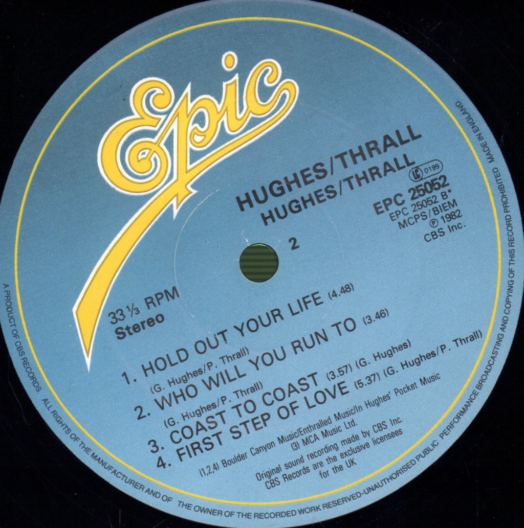 Hughes And Thrall - Hughes And Thrall - Lp