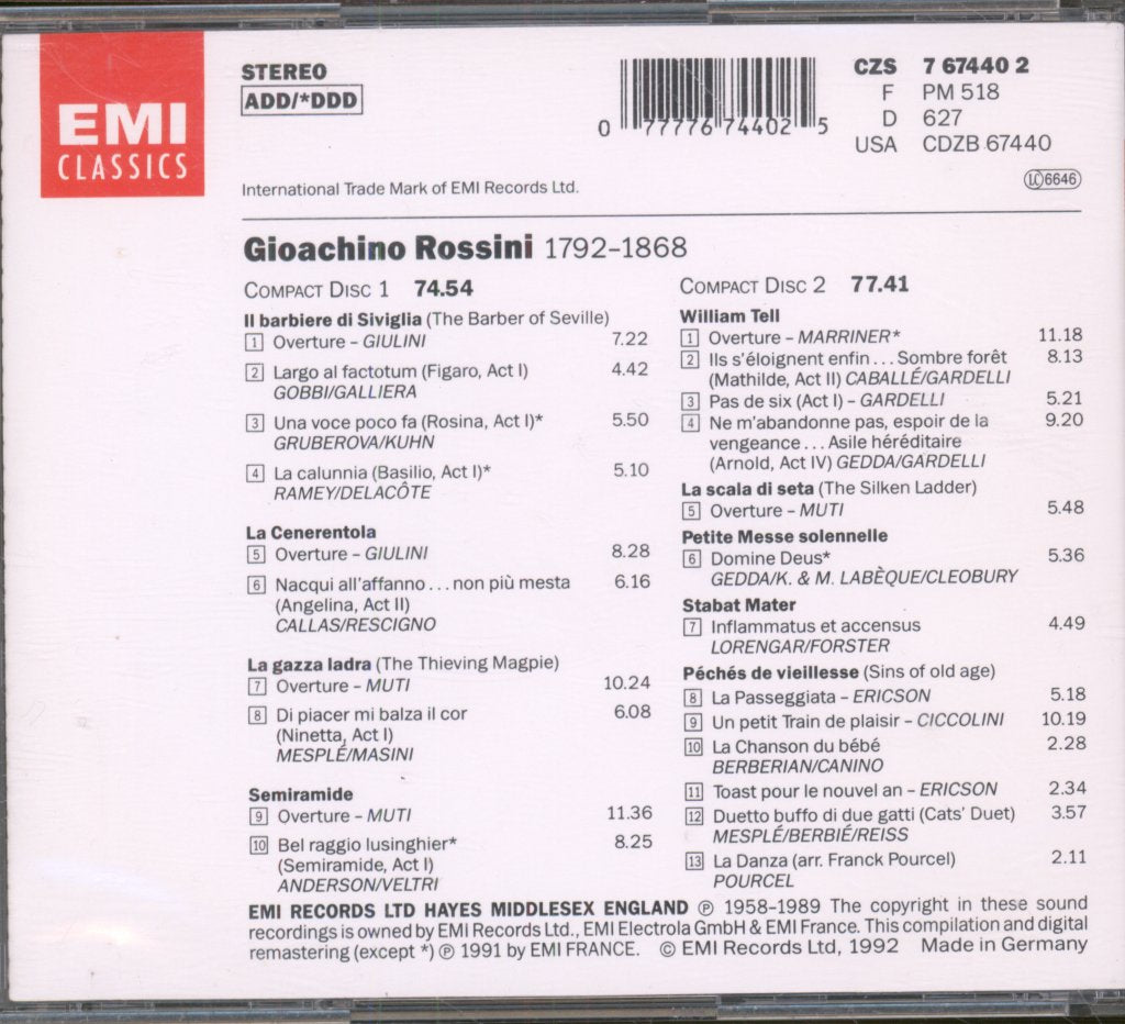 Gioacchino Rossini - Best Of Rossini - Double Cd