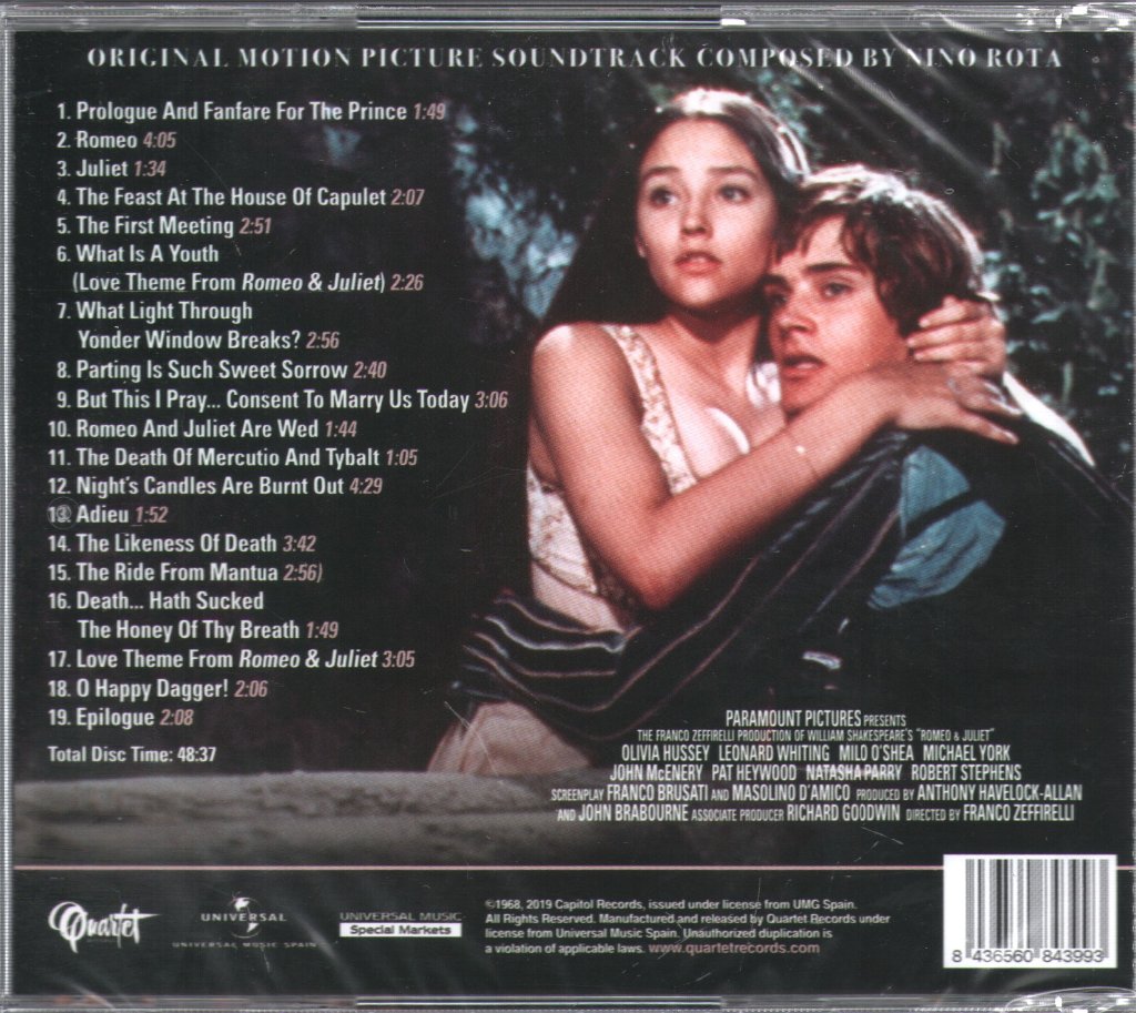 Nino Rota - Romeo & Juliet (Original Motion Picture Soundtrack) - Cd