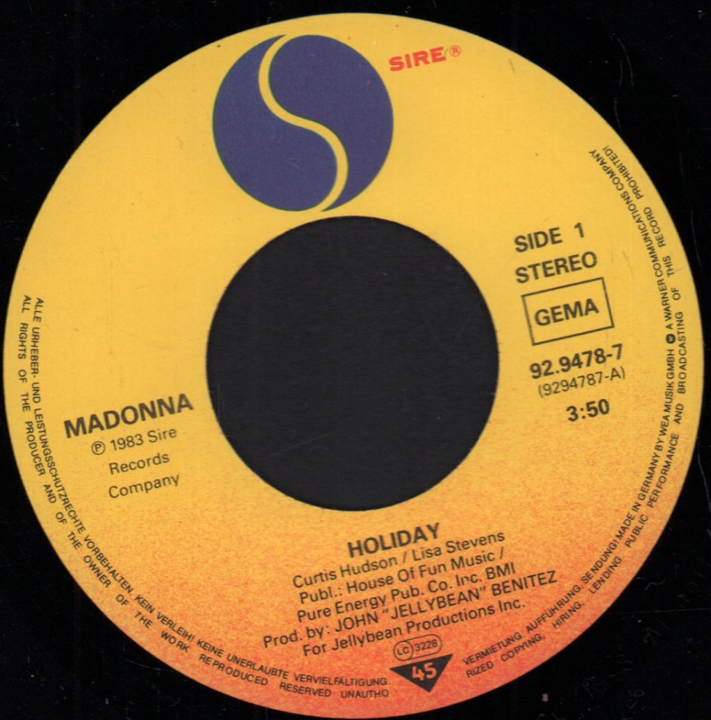 Madonna - Holiday - 7 Inch