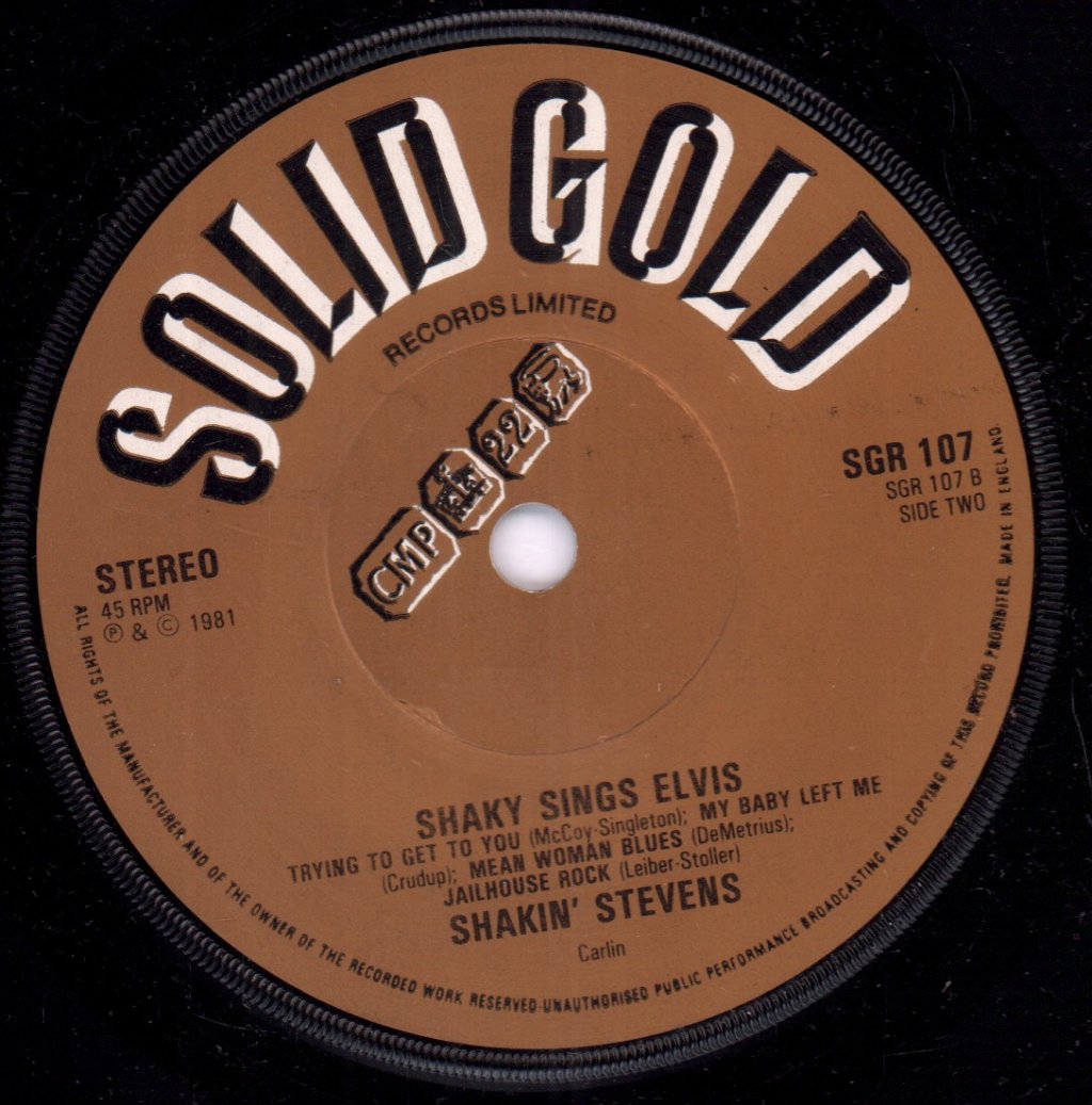 Shakin Stevens - Shaky Sings Elvis - 7 Inch
