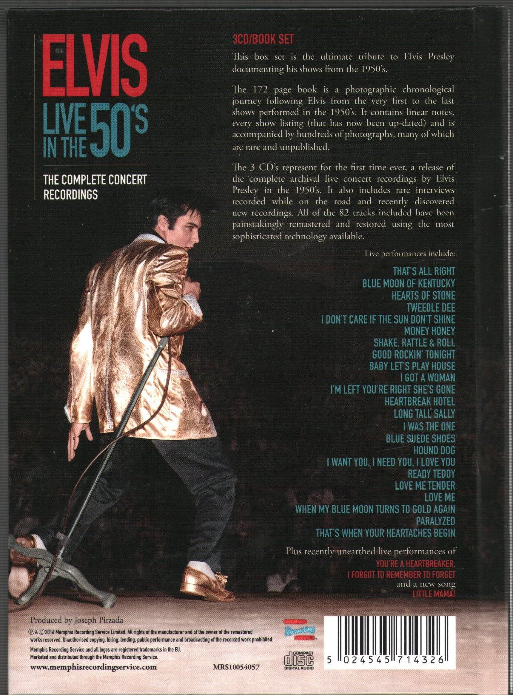 Elvis Presley - Live In The 50's - The Complete Concert Recordings - Cd Set