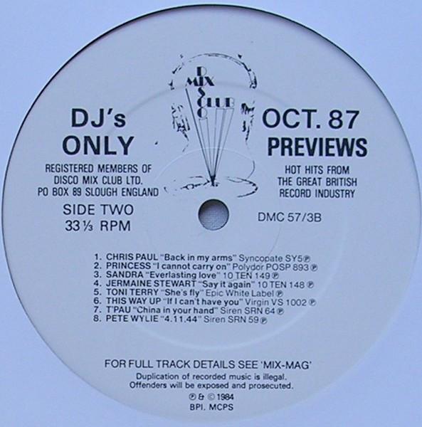 Various Artists - October 87 Previews - Lp