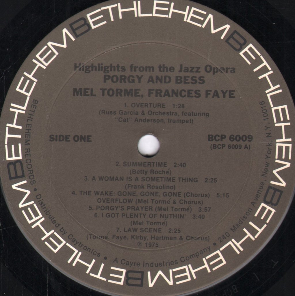 Porgy And Bess - Highlights From George Gershwin's - Lp