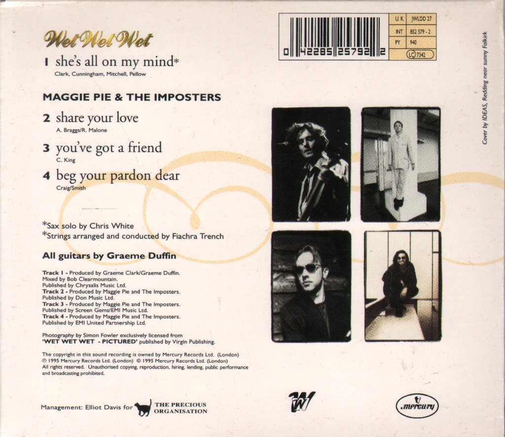 Wet Wet Wet - She's All On My Mind - Double Cd