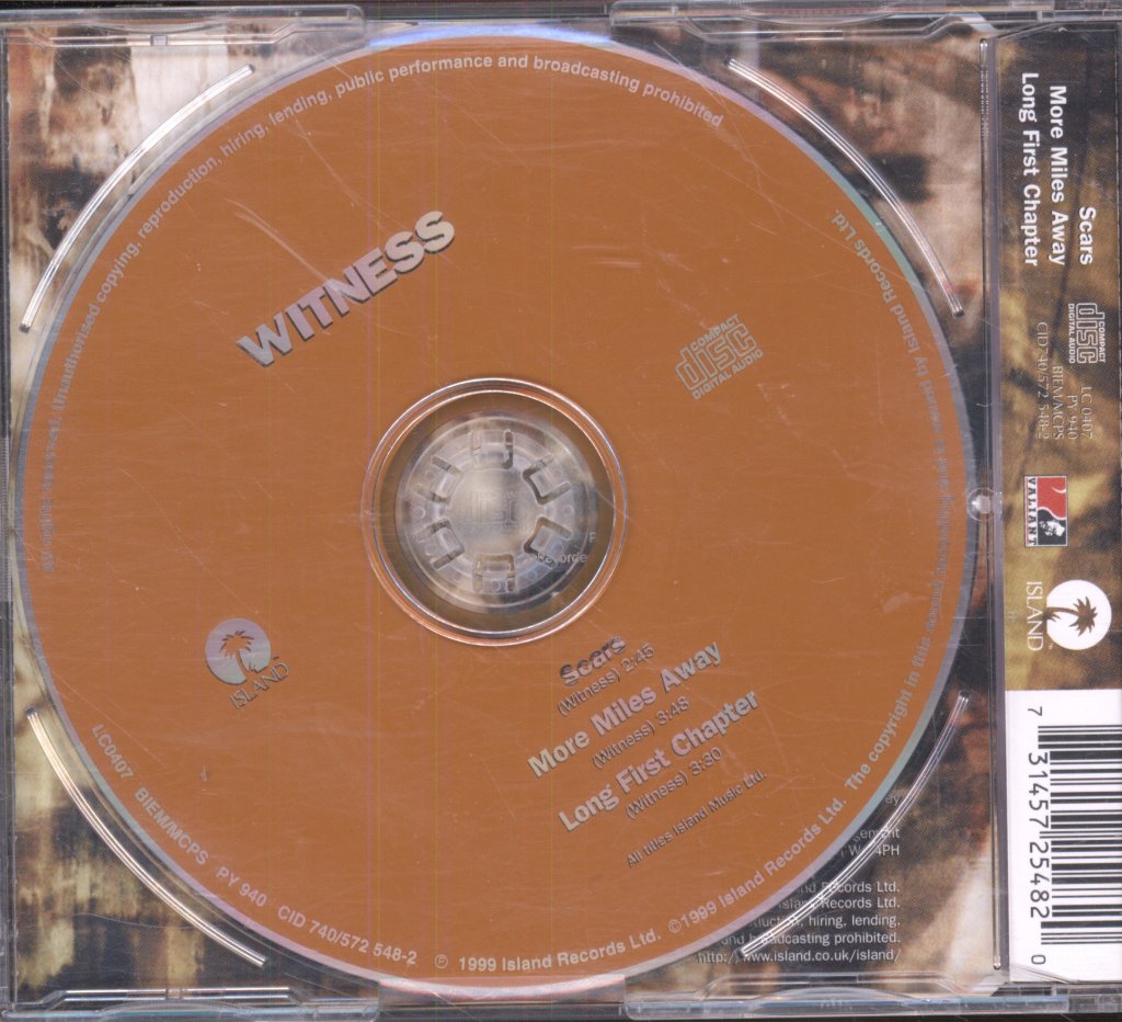 Witness (Wigan Band) - Scars - Cd