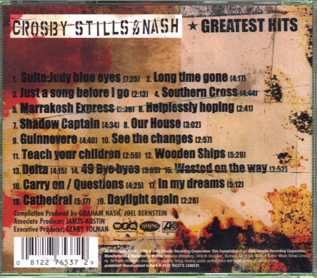 Crosby, Stills & Nash - Greatest Hits - Cd
