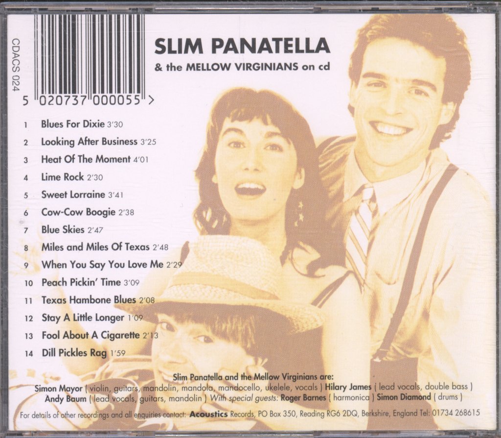Slim Panatella And The Mellow Virginians - Slim Panatella And The Mellow Virginians - Cd