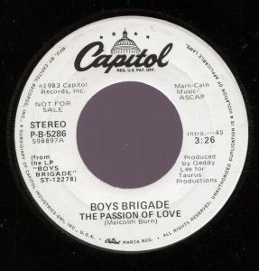 Boys Brigade - Passion Of Love - 7 Inch