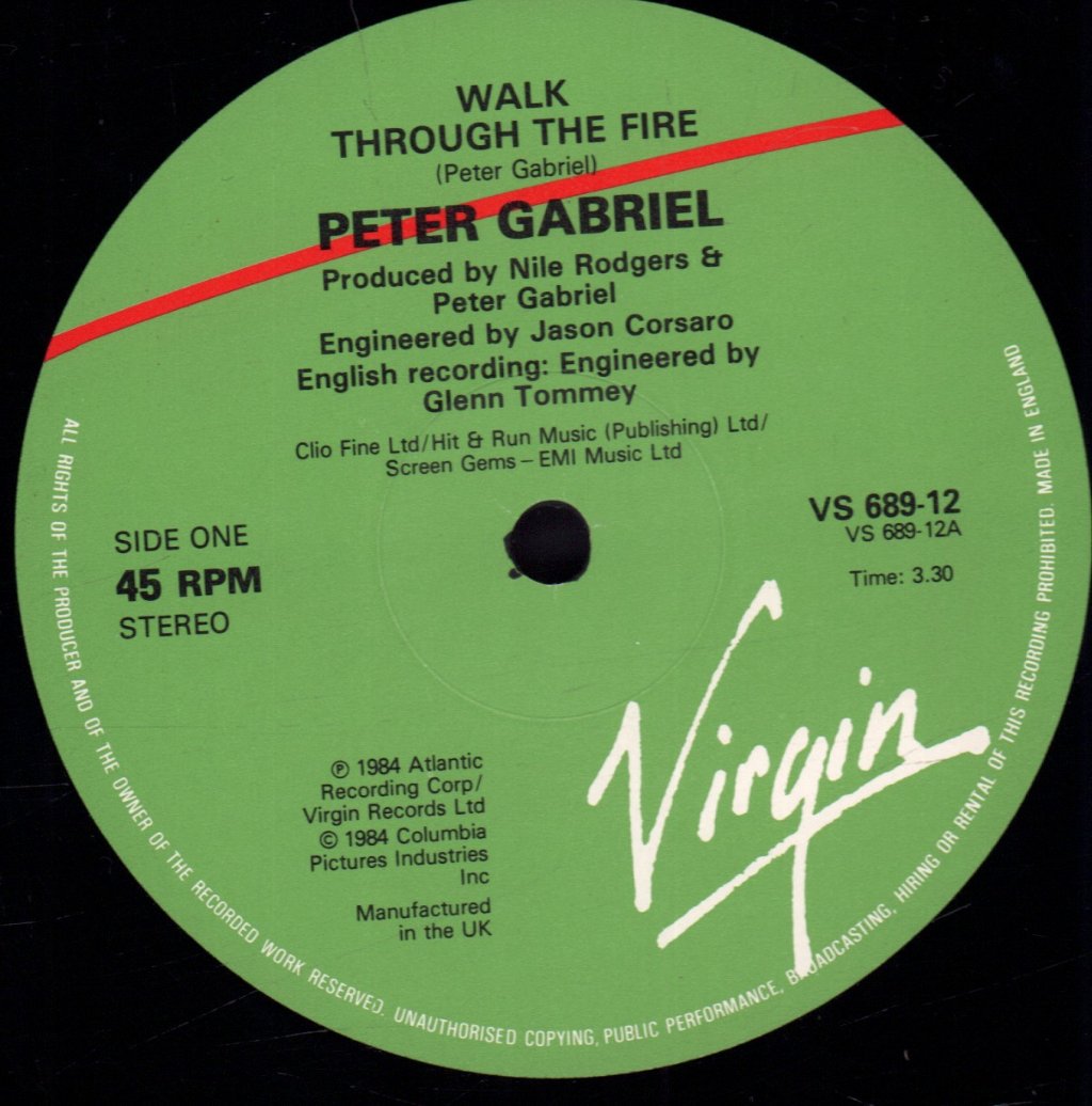 Peter Gabriel - Walk Through The Fire - 12 Inch
