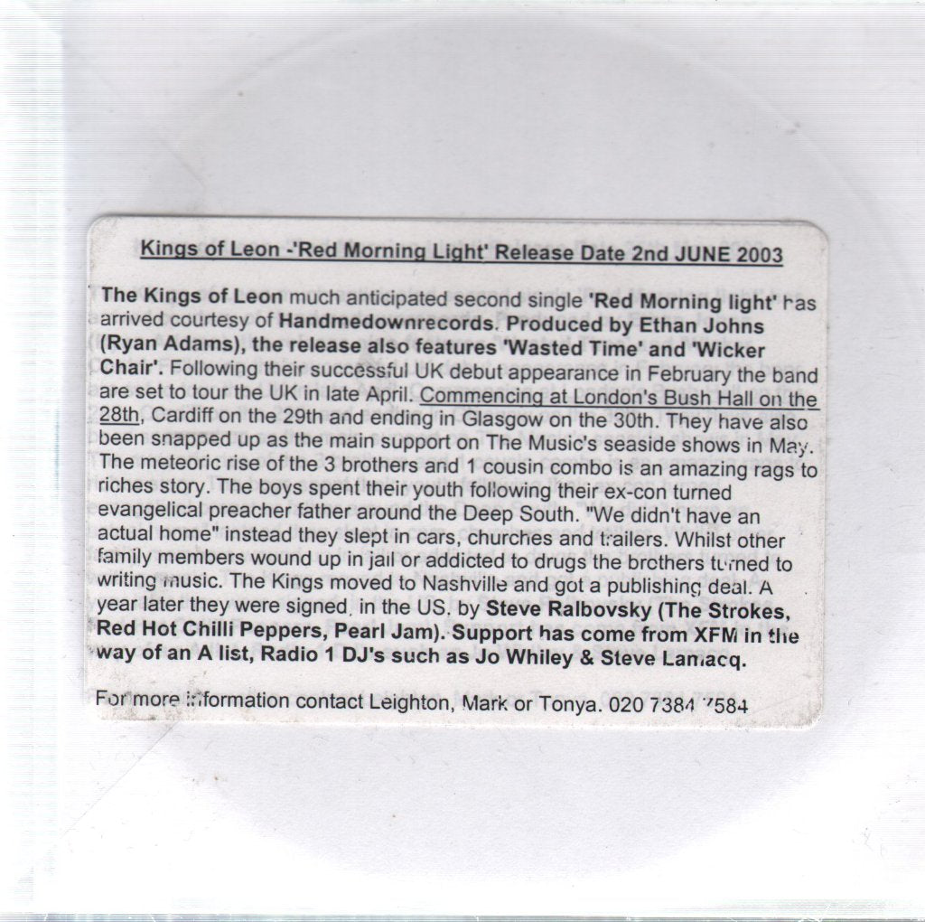 Kings Of Leon - Red Morning Light - Cdr